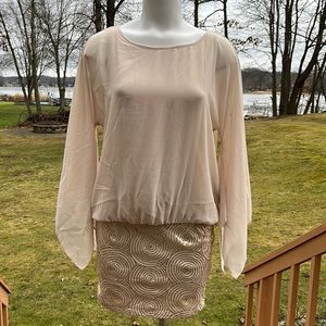 A. Byer boho blouson-top, fitted-bottom dress M